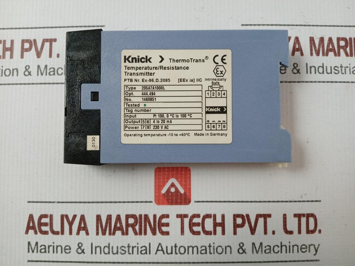 Temperature Resistance Transmitter 205A7A1000L Knick 4-20Ma