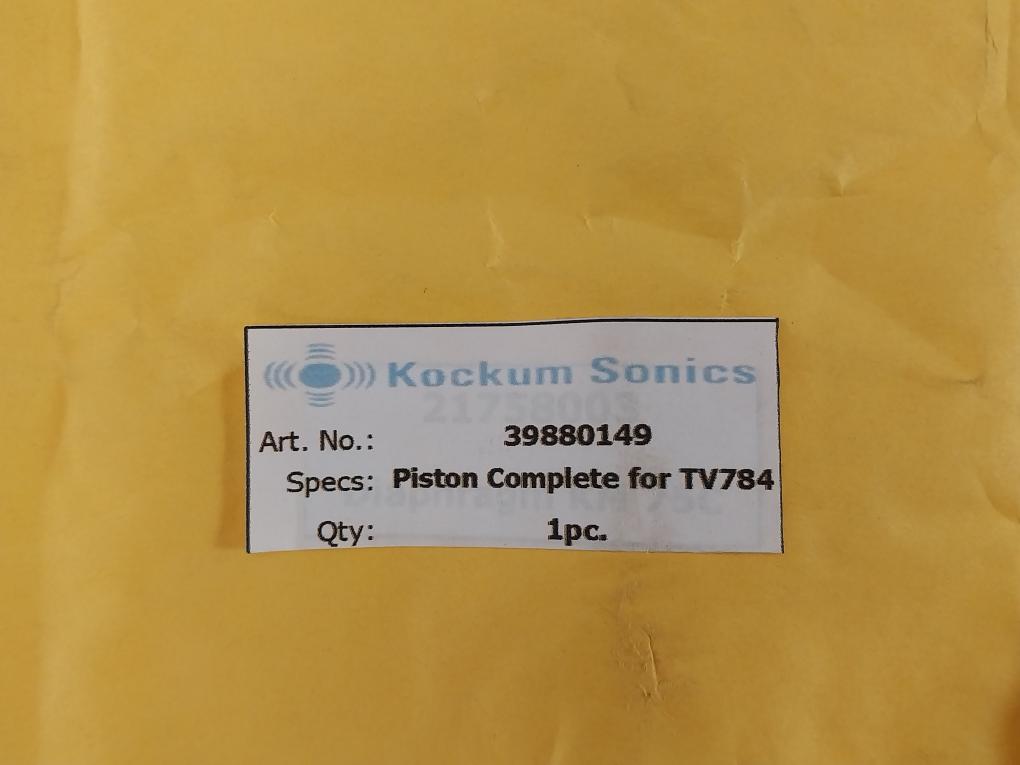 Kockum Sonics 39880149 Piston Complete For Tv784 Pilot Valve Heating Element Kit