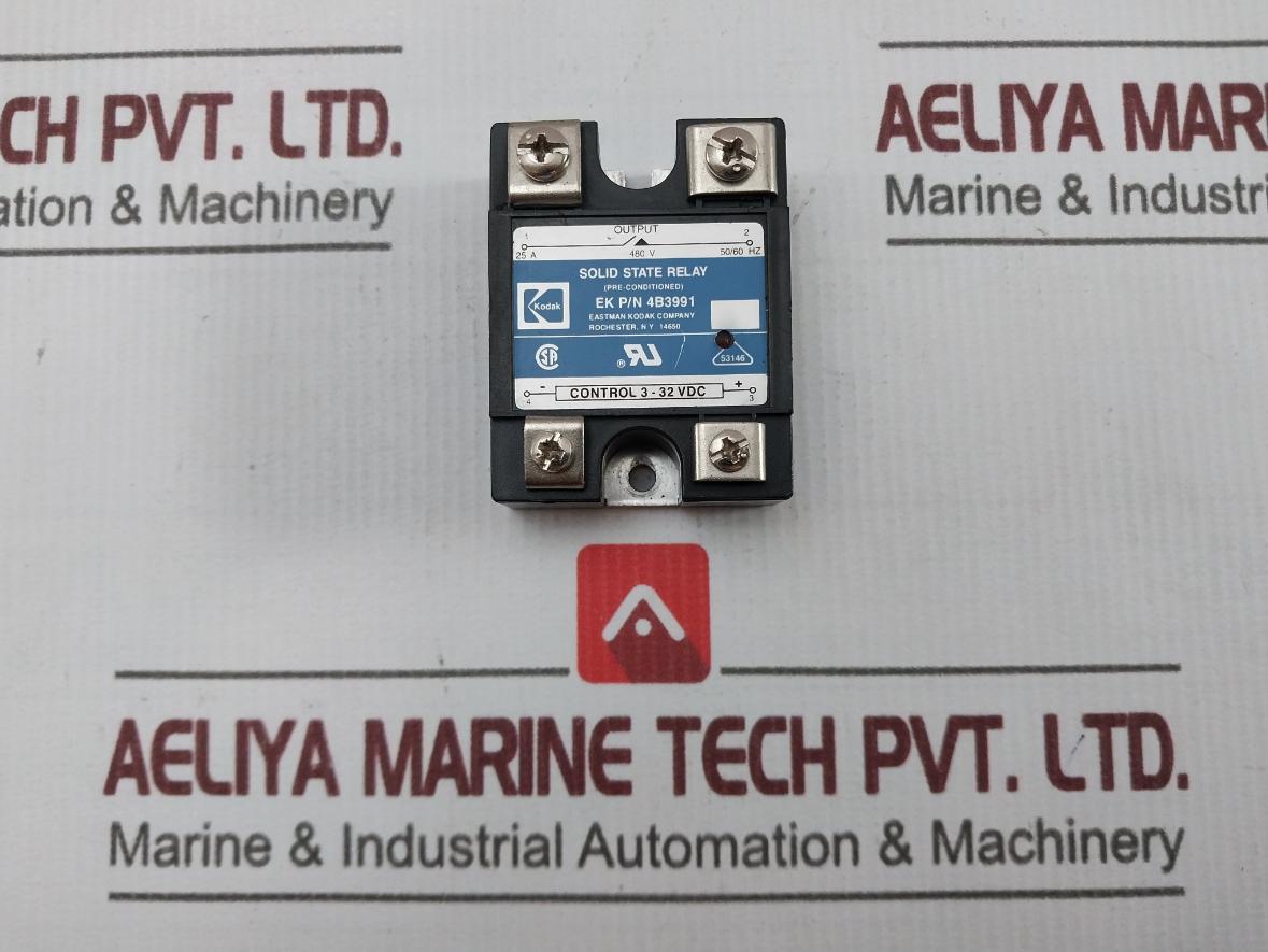 Kodak 4B3991 Solid State Relay Output 25A,480V,50/60Hz