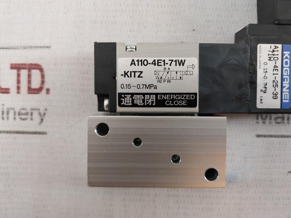 Koganei A110-4E1-71W-kitz Solenoid Valve 180-264Vac 0.15-0.7Mpa