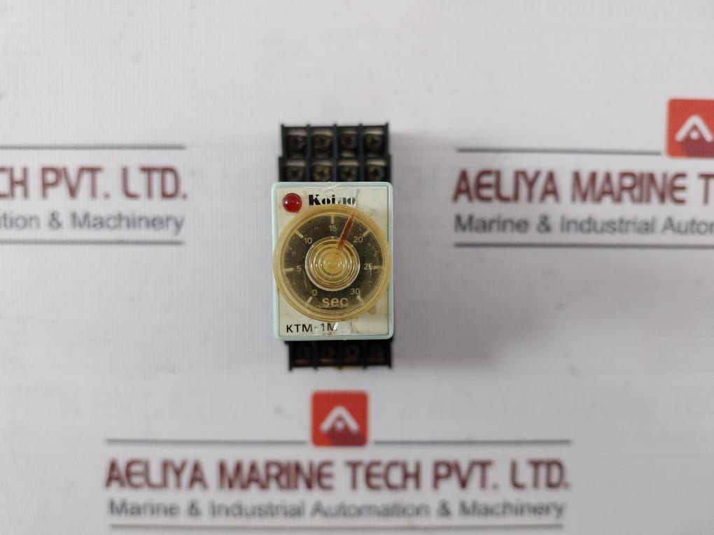 Koino Ktm-1M Timing Relay With Socket Kh-rs-14 0-30 Sec Dc24V Ac220V, 1.5A
