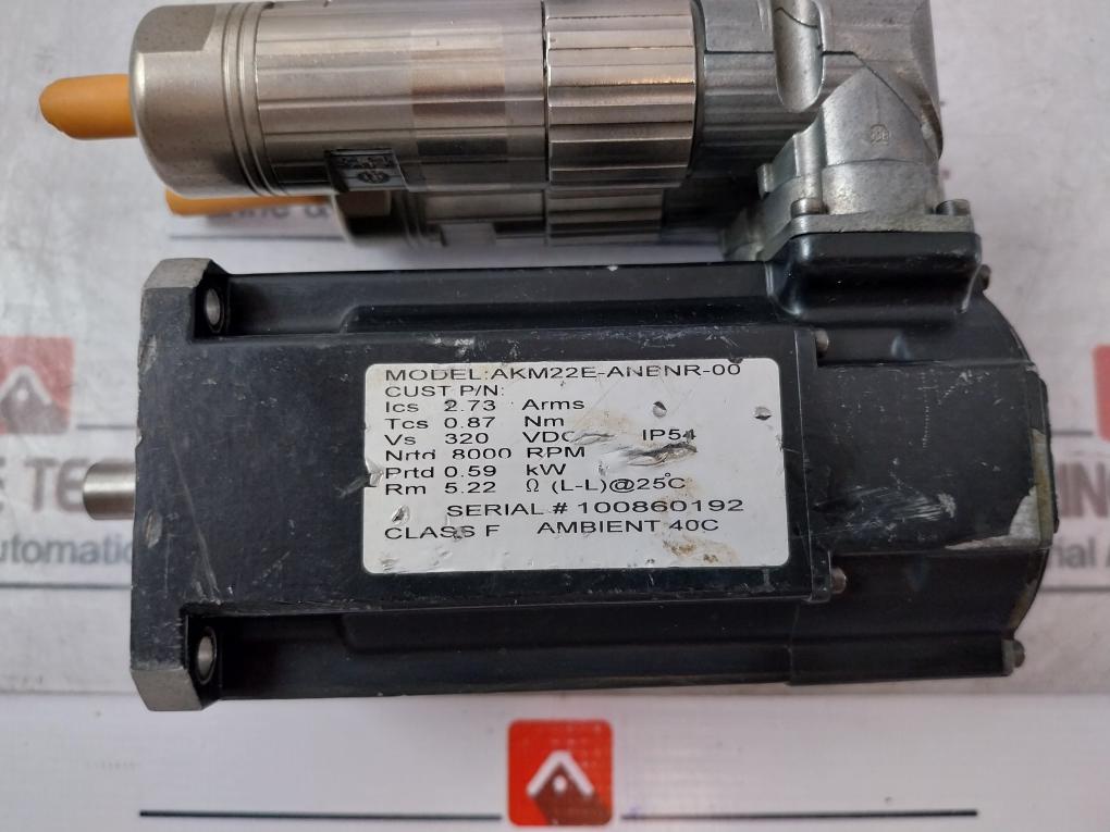 Kollmorgen Akm22E-anbnr-00 3ɸ Pm Servomotor Class F Ambient 40°C Ip54