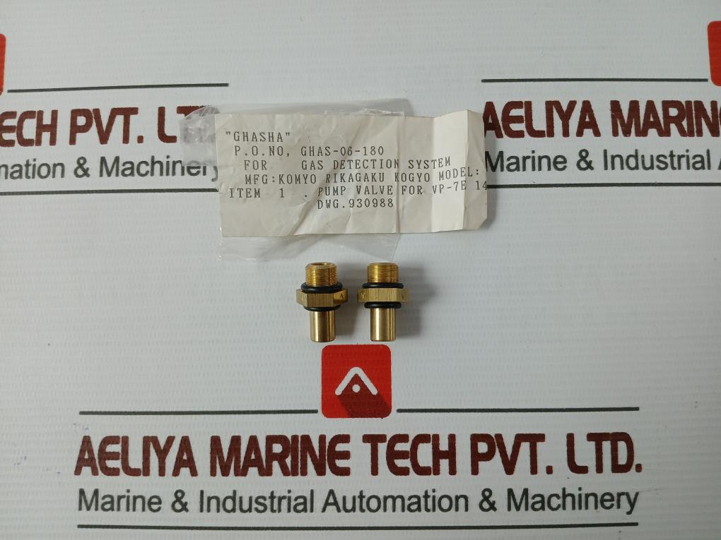 Komyo Rikagaku Kogyo 930988 Pump Valve For Gas Detection System For Vp-7E 14X23