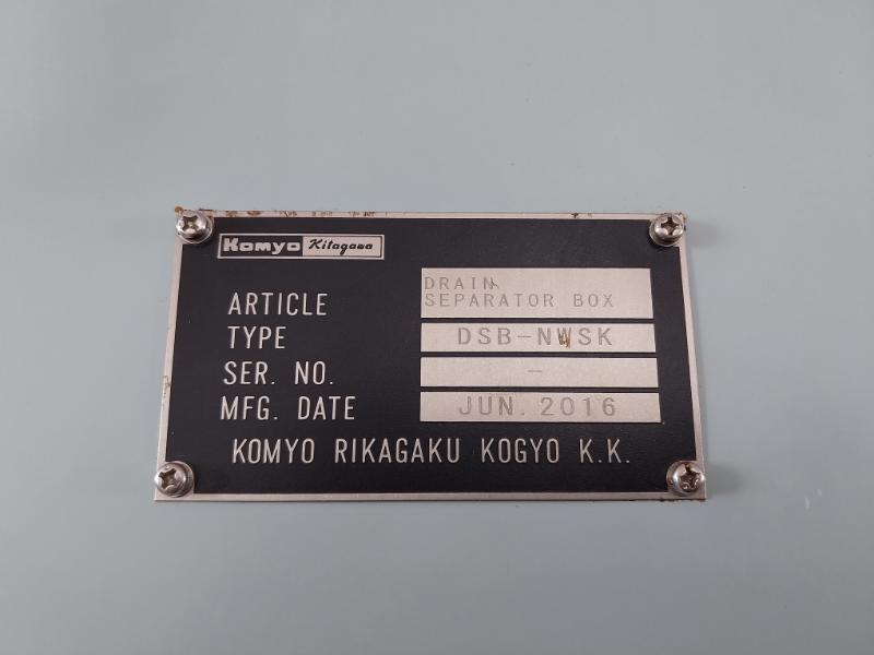 Komyo Rikagaku Kogyo Dsb-nwsk Drain Micro Filter Separator Ml-701 3 Way Valve