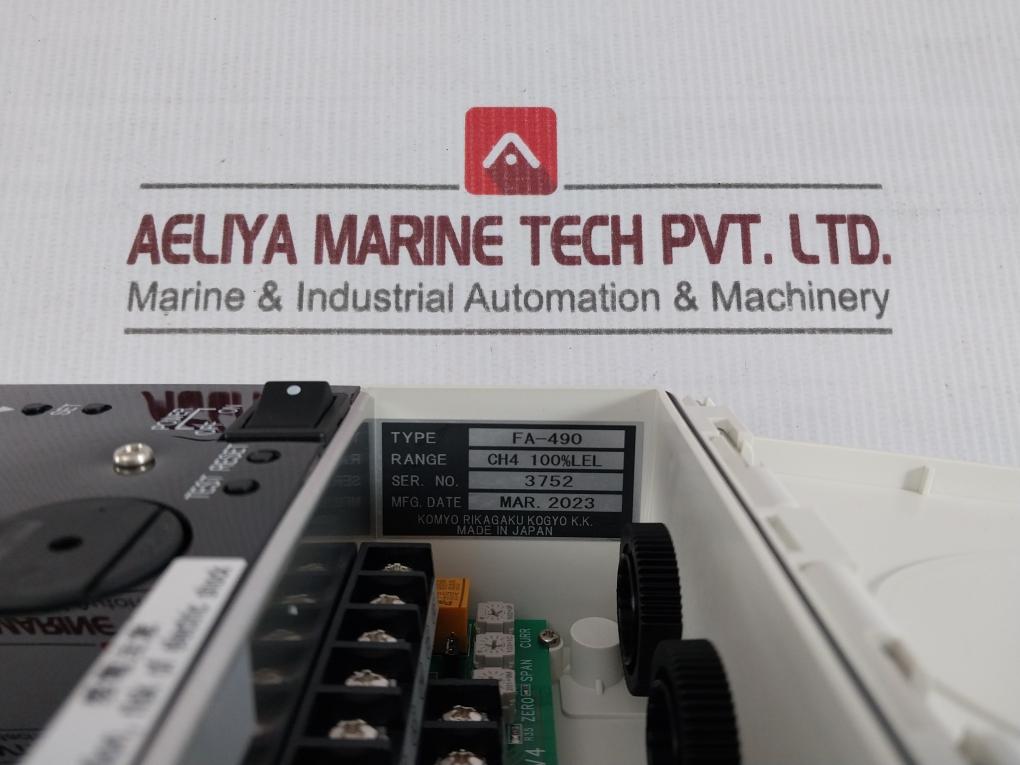 Komyo Rikagaku Kogyo Fa-490 Combustible Gas Alarm Ac 200/220V 4-20Ma