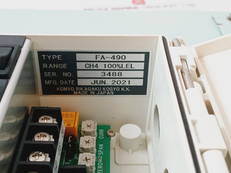 Komyo Rikagaku Kogyo Fa-490 Combustible Gas Alarm Fa-490-b-2V4 4-20 Ma