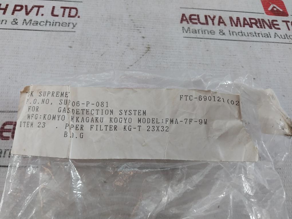 Komyo Rikagaku Kogyo Kg-t 23X32 Paper Filter For Gas Detection System Ftc-690121