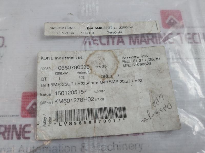 Kona 4706501 Sb 82 Amd Door Belt 0650790536 5Mr-25Gt L=2250Mm