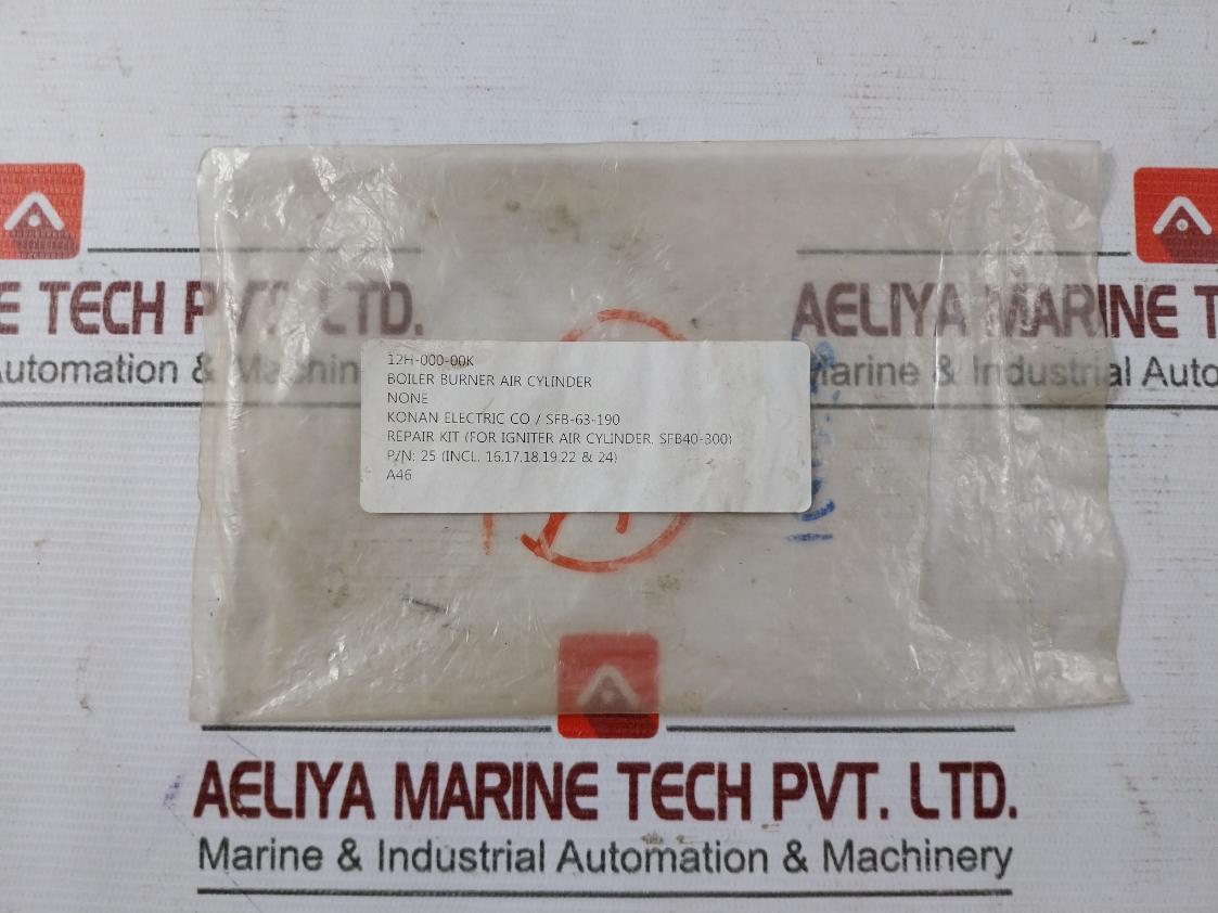 Konan Electric Sfb-63-190 Cushion Valve Gasket Kit O-ring 12H-000-00K