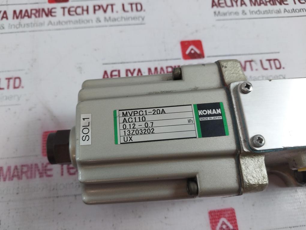 Konan Mvpc1-20a Powerful Solenoid Valve Ac110, 0.12-0.7 Mpa