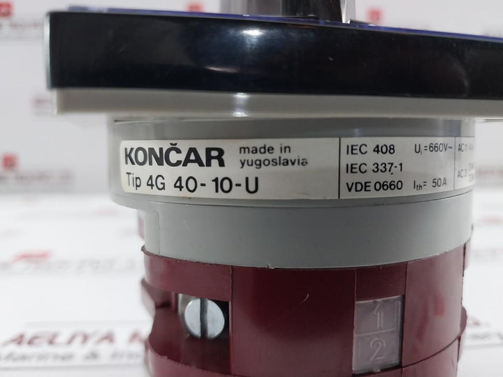 Koncar 4G 40-10-u Rotary Cam Switch Ac 11 40A 220V~