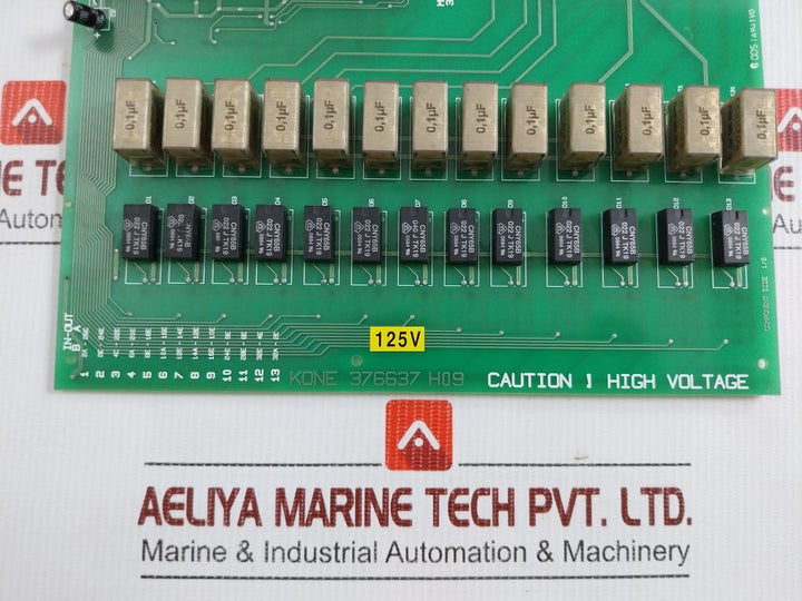 Kone-Rev-3-1-Opto-Isolator-Adapter-Pcb-Card-125v-376637-H09-9