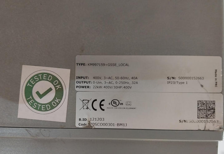 Kone Inverter Ac Drive Input 400V 50-60Hz Km997159+Gsse_Local 40A