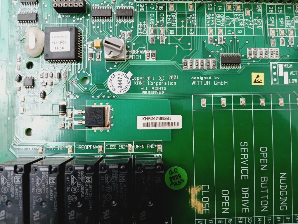 Kone Km604000G01 Printed Circuit Board E244557