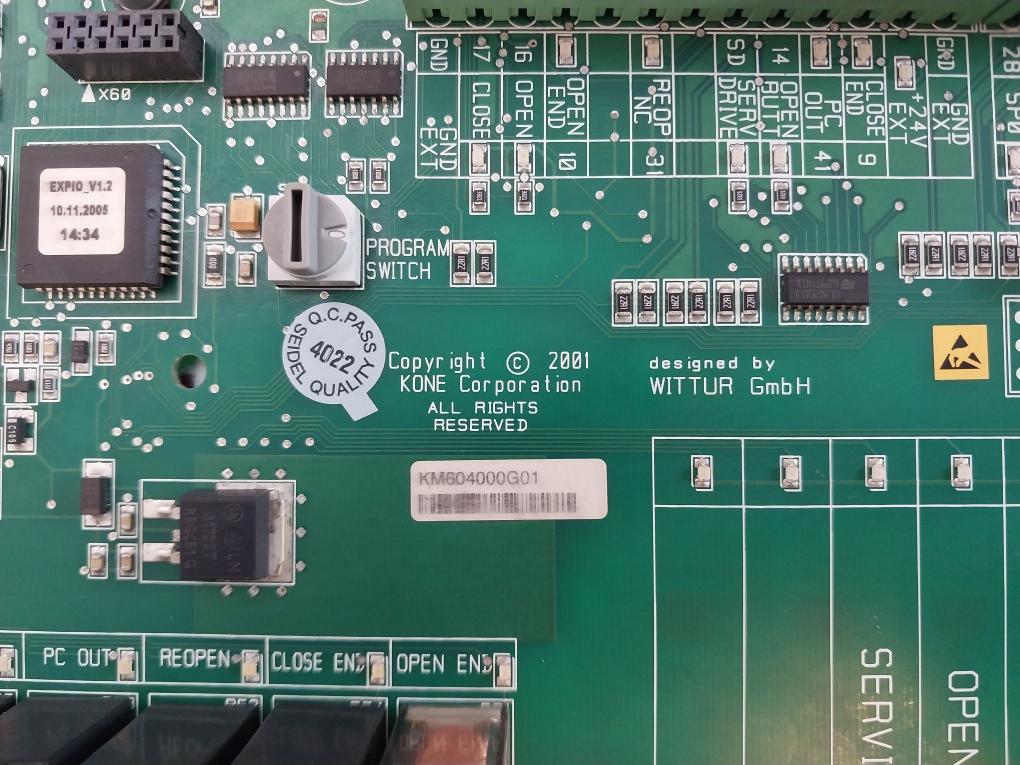 Kone Km604000G01 Printed Circuit Board 94V-0