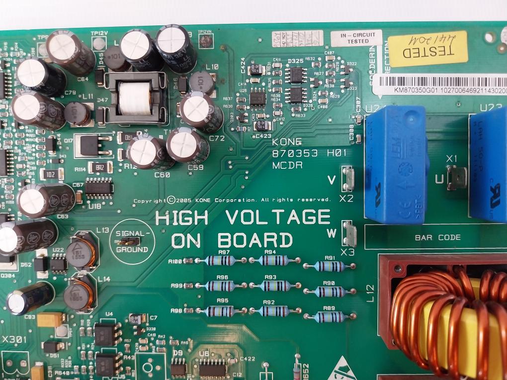 Kone Km870350G01 High Voltage On Board 870353 H01