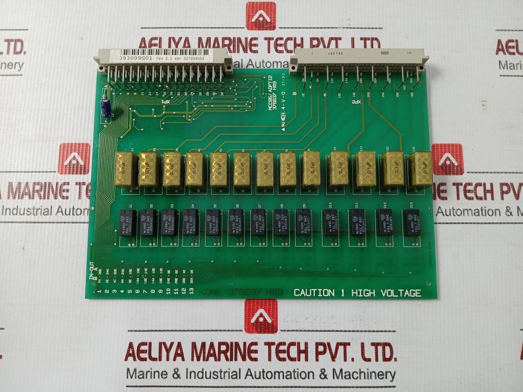Kone Opto-isolator Digital Input Pcb Module 376637 H09 Revision 3.1