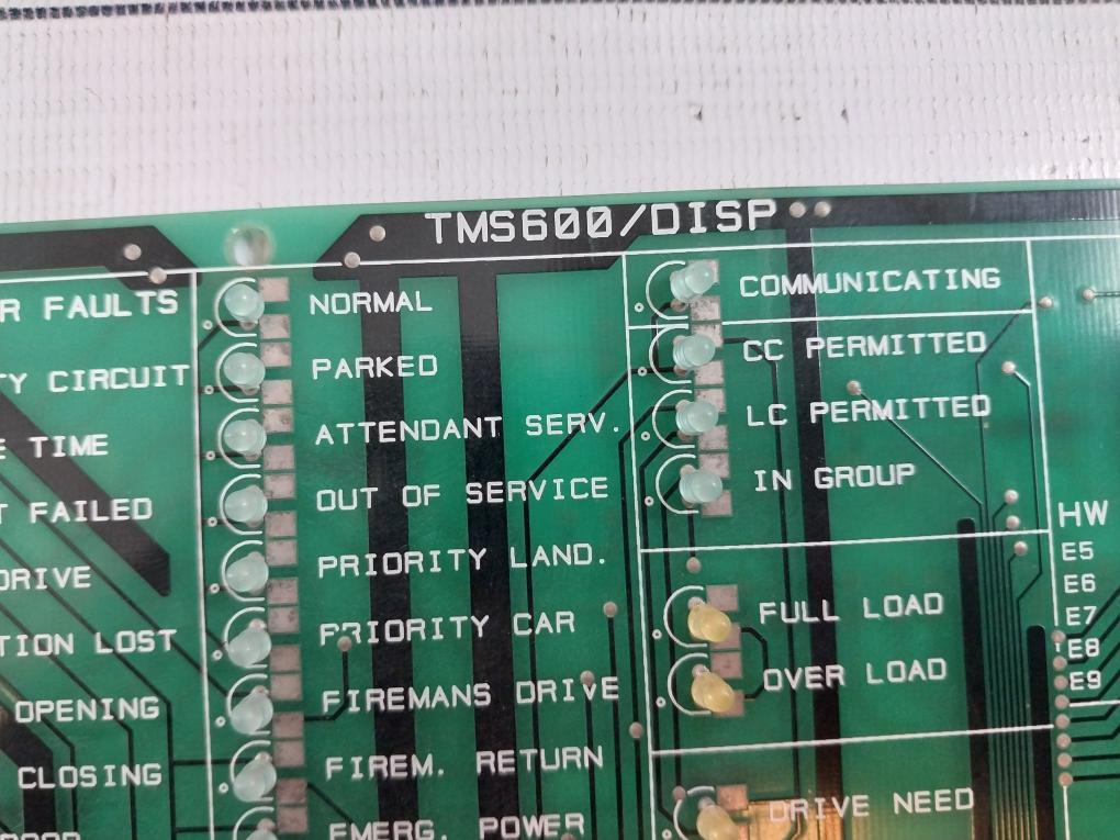 Kone Tms600/Disp Printed Circuit Board 505433G01 Rev: 0.5