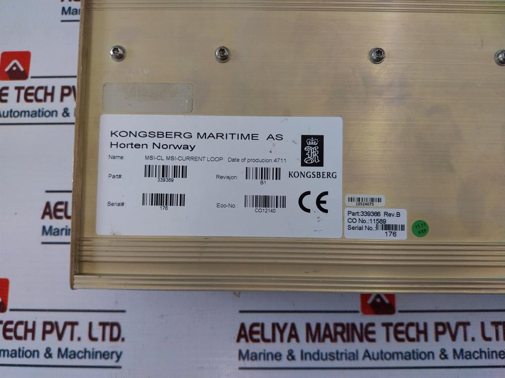 Kongsberg 339369 Msi-cl Msi-current Loop Module Rev: B1