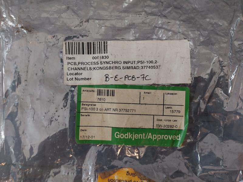 Kongsberg 37737996 A Pcb Circuit Board 37752771