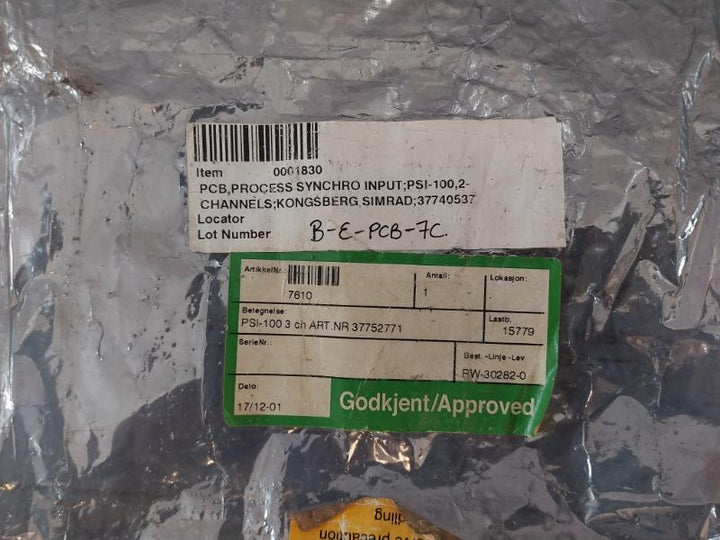 Kongsberg 37737996 A Pcb Circuit Board 37752771