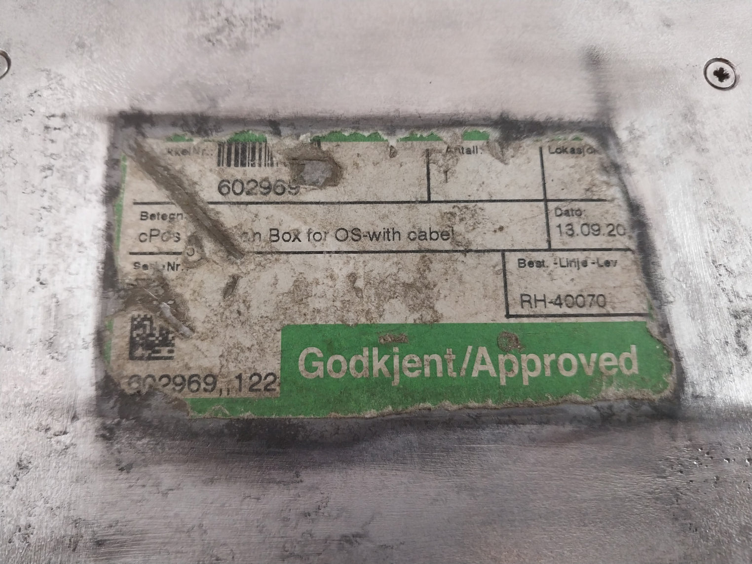 Kongsberg 602969 Junction Box