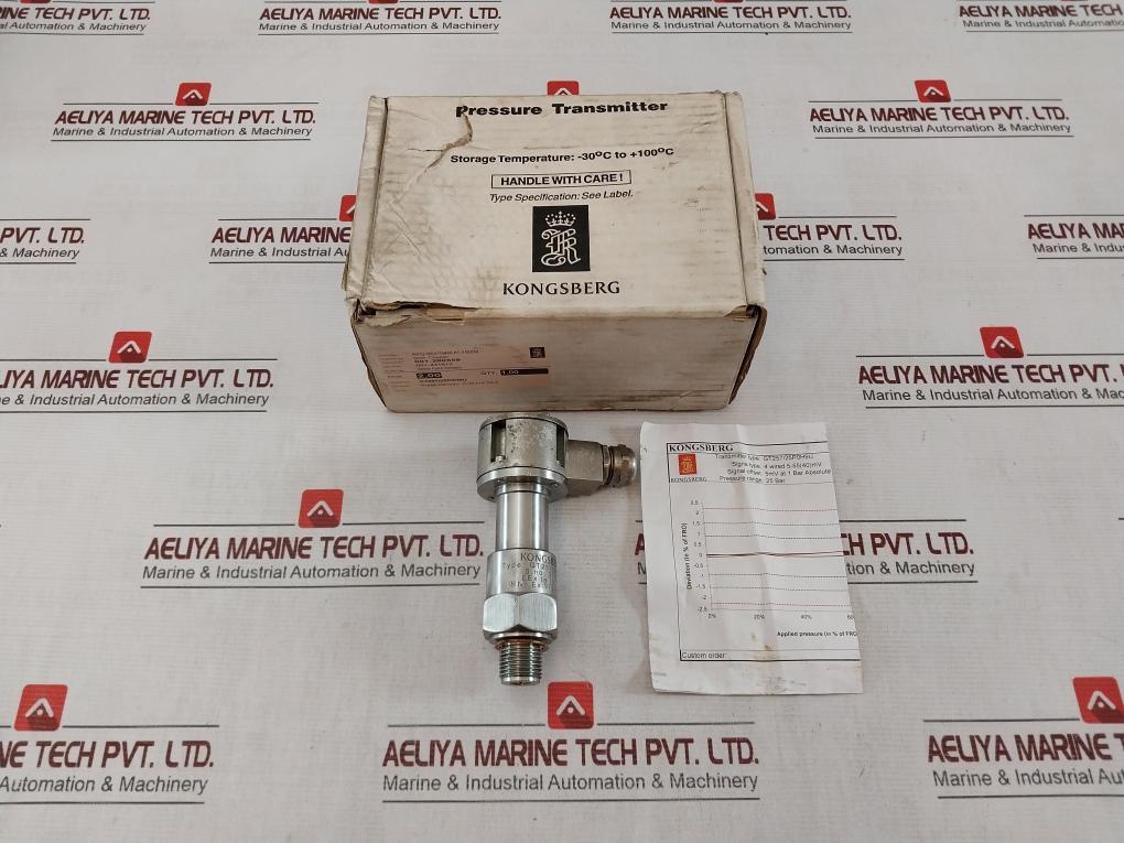 Kongsberg Gt257/25P0H9U Pressure Transmitter 25Bar 97D017X Aisi316