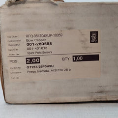 Kongsberg Gt257/25P0H9U Pressure Transmitter 25Bar 97D017X Aisi316