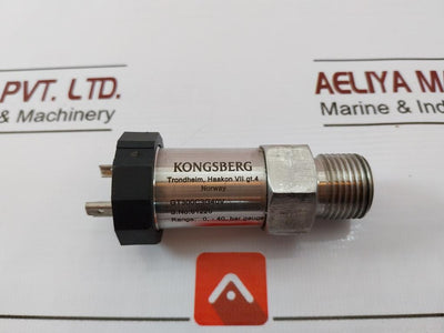 Kongsberg Gt300C3G40V Pressure Transmitter 0, -40, Bar Gauge
