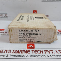 Pressure Transmitter 5V 0–2.5 Bar Kongsberg Gt303B0G2 7211-322-0000 Gt300