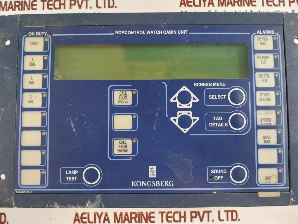 Kongsberg Ha448515D Wcu Display Watch Cabin Unit 8100138
