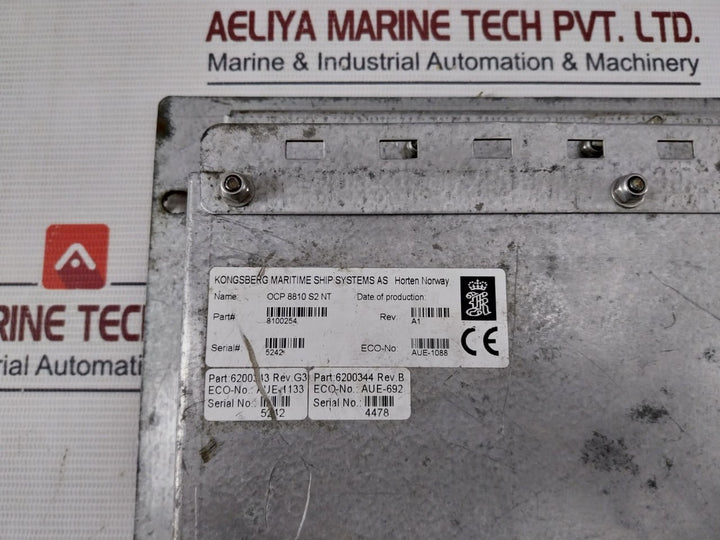 Kongsberg Ha458880 A Operator Control Panel Rev A1