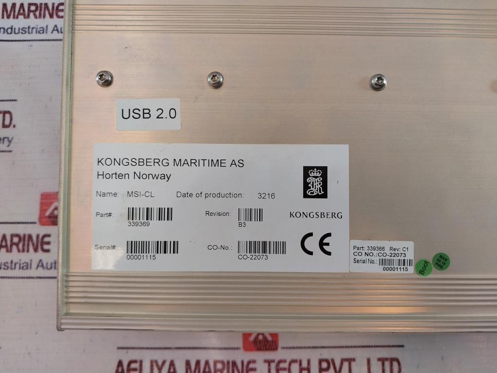 Kongsberg Maritime 339369 Msi-cl Msi-current Loop Module Revision: B3