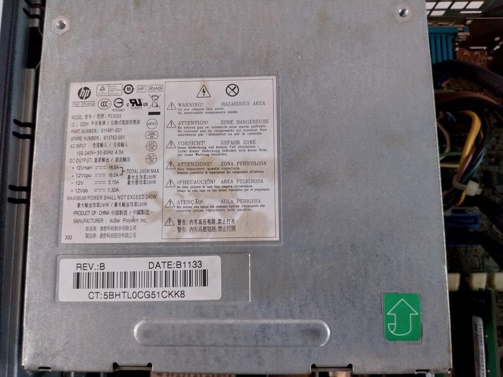 Kongsberg Mp 8200 Compaq 8200 Elite Sff Pc Cpu, Hpq-tpc-f007-sf (B)