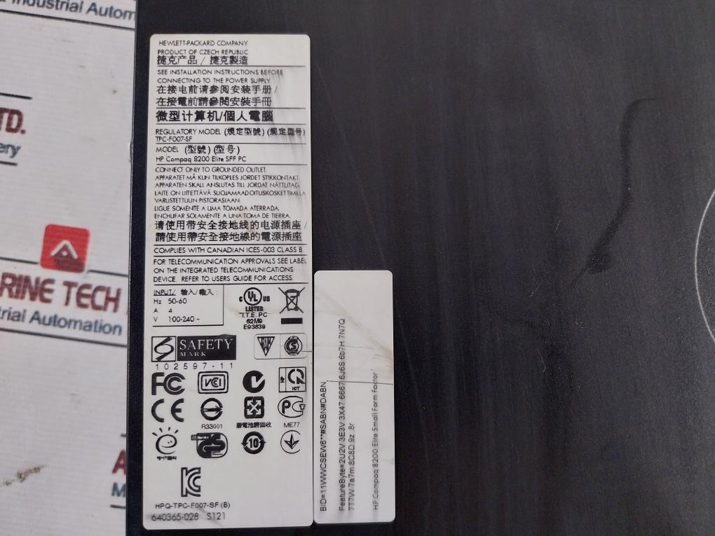 Kongsberg Mp 8200 Operation Station Cpu, Hpq-tpc-f007-sf (B)