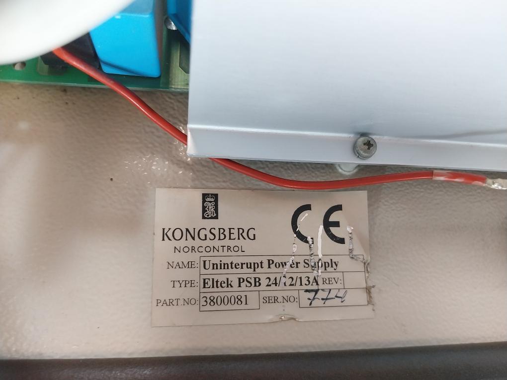 Kongsberg Norcontrol ELTEK PSB 24/12/13AH Uninterupt Power Supply 3800081