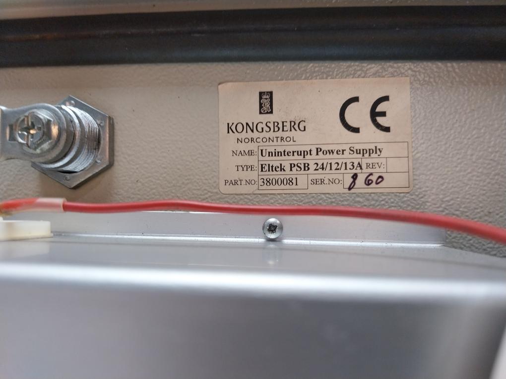 Kongsberg Eltek Psb 24/12/13Ah Uninterupt Power Supply 240951 Version: 002