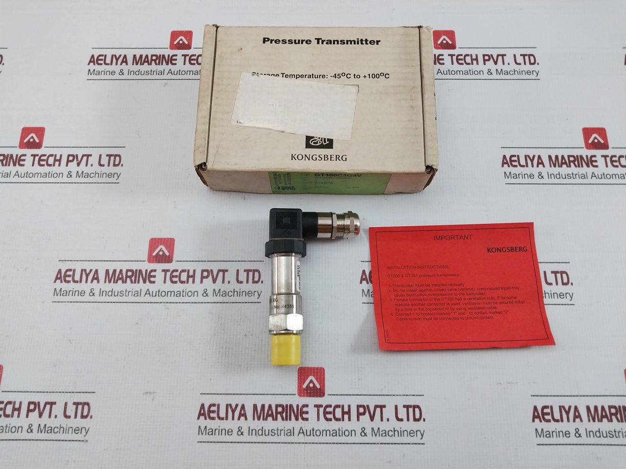 Kongsberg Pressure Transmitter 4 Bar Gt300C3G4V  280 Gm