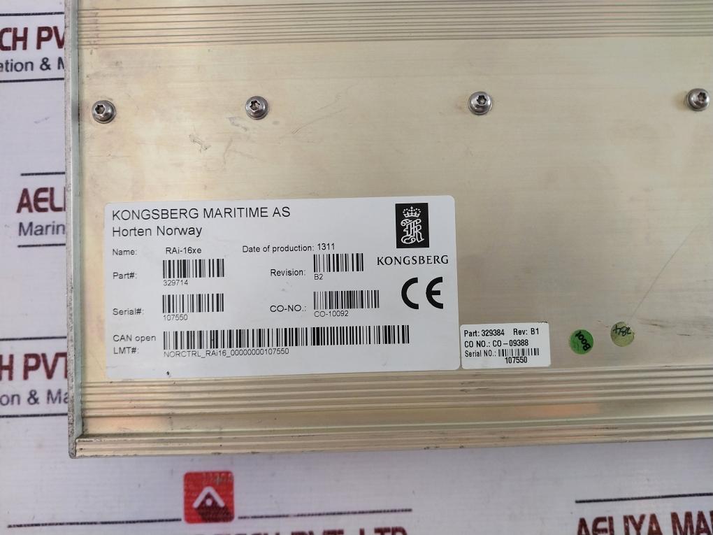 Kongsberg Rai-16Xe Remote Analogue Input Module 329714