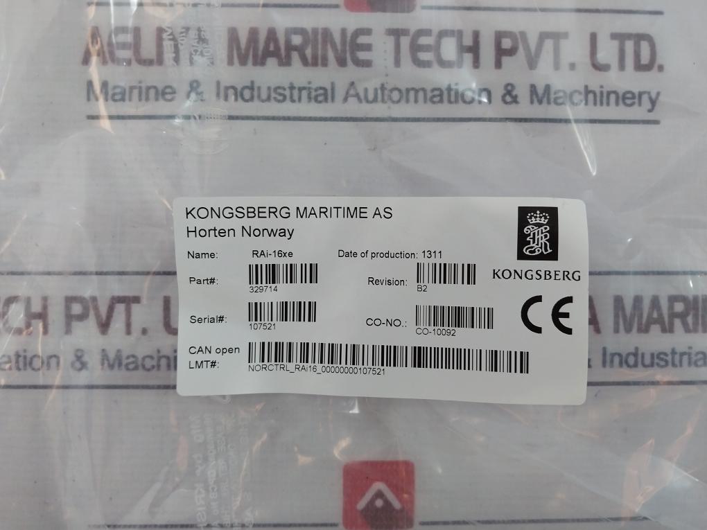 Kongsberg Rai-16xe Remote Analogue Input Module 329714