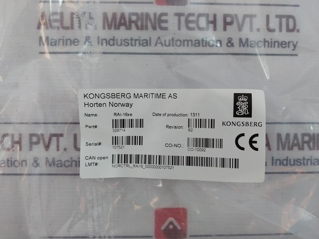 Kongsberg Rai-16Xe Remote Analogue Input Module 329714