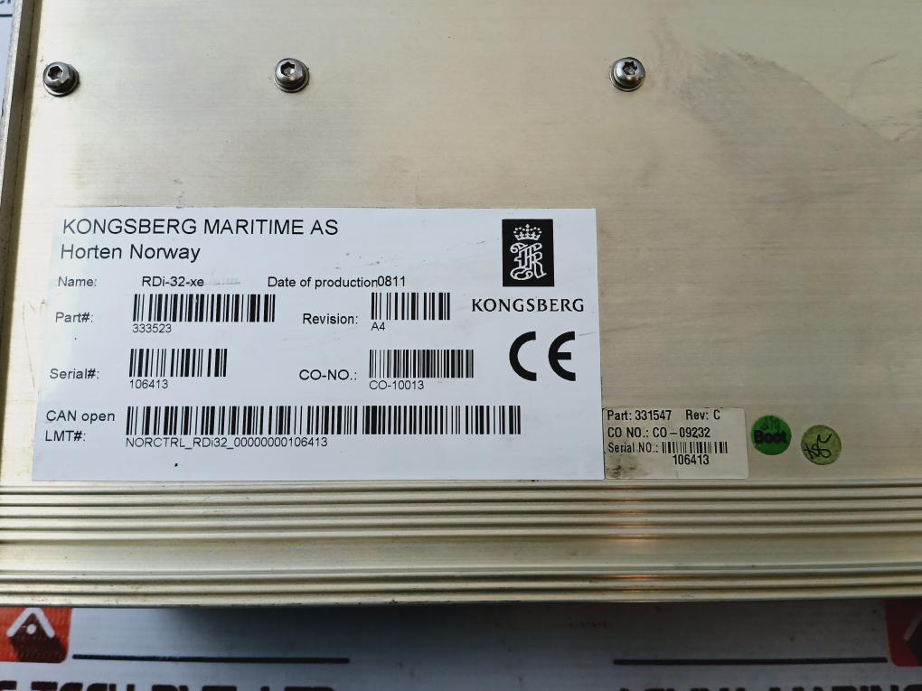 Kongsberg Rdi-32-xe Remote Digital Input Module 333523/ 331547 Rev: A4/C