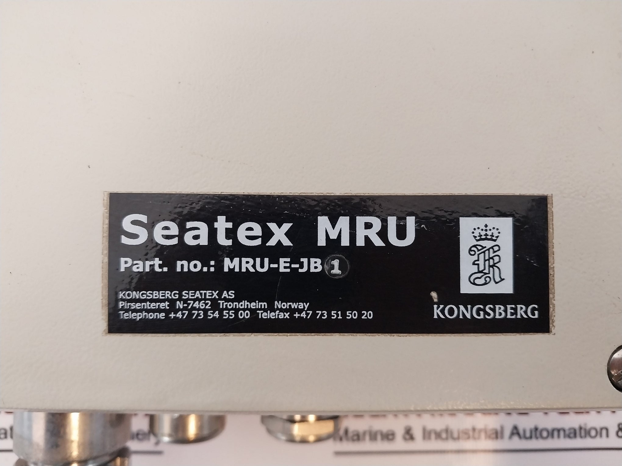 Kongsberg Seatex Mru-e-jb 1 Motion Reference Unit Ip65