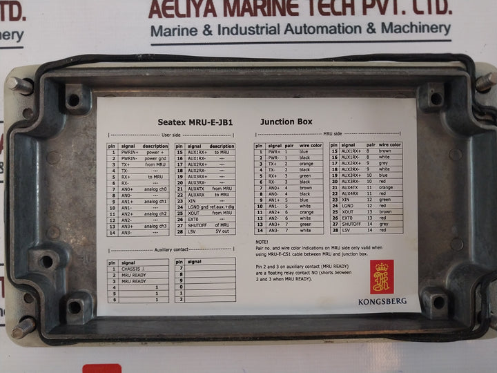 Kongsberg Seatex Mru-e-jb 1 Motion Reference Unit