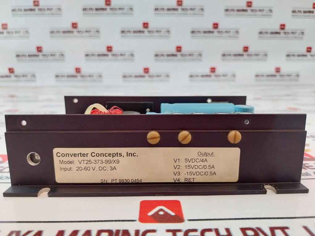 Kongsberg Vt25-373-99/X9 Power Supply Input 20-60 V, Dc, 3A