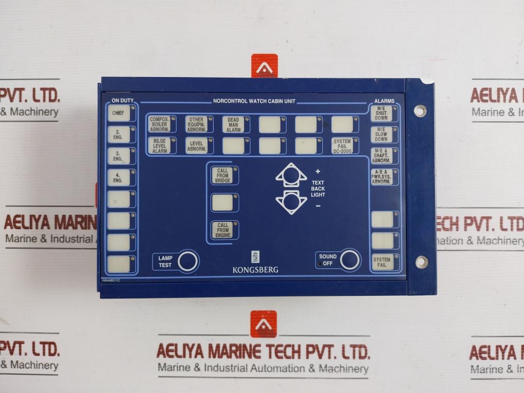 Kongsberg Watch Cabin Unit Panel Ha448511C 890 Gm