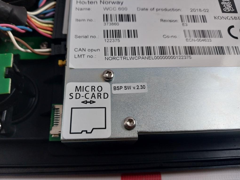 Kongsberg Wcc 600 Watch Call Panel Item 94V-0 373860 Rev G