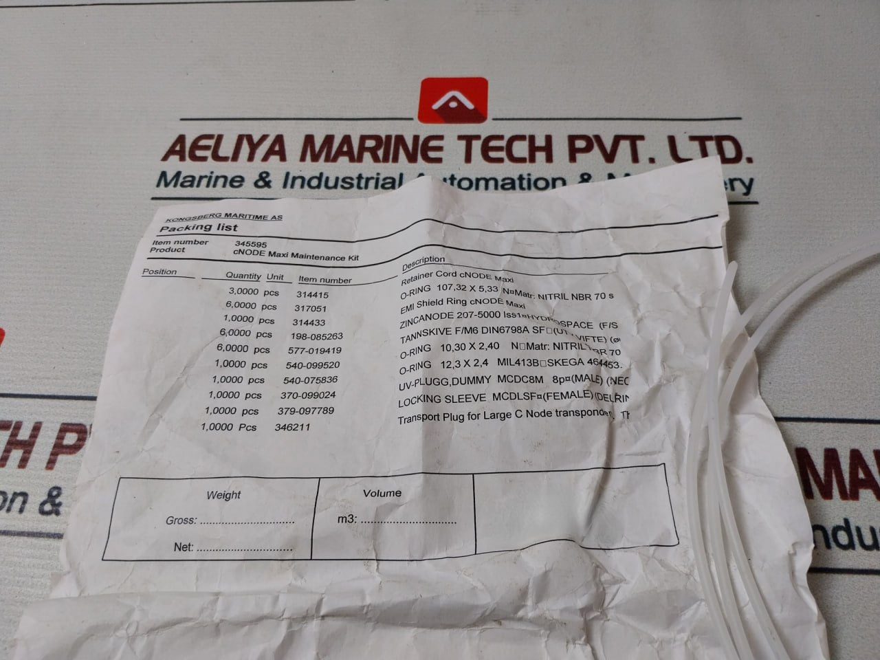 Kongsberg 345595 Cnode Maxi Maintenance Transponder Plug Kit