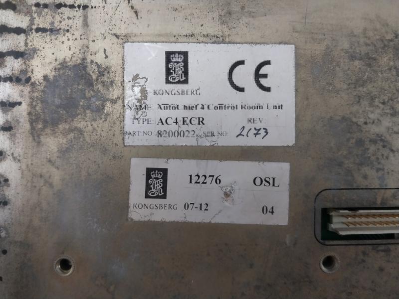 Kongsberg Autochief 4 Control Room Unit 8200022 Ac4 Ecr