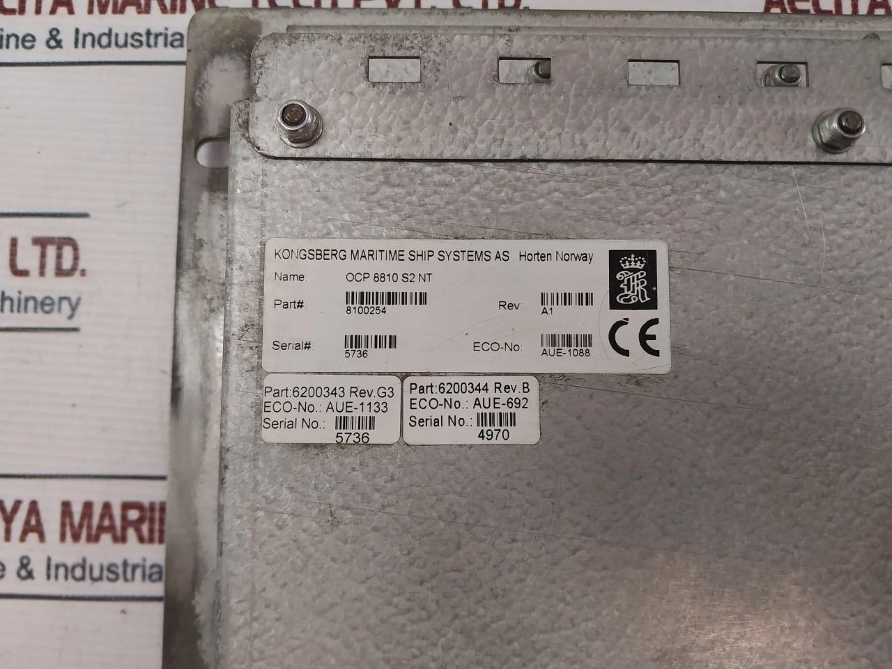 Kongsberg Ha458880 A Operator Control Panel 8100254